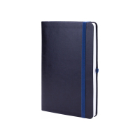 Книга записная Optima А5 NEBRASKA, мягкая обложка, резинка, белый блок линия, темно-синий (O20124-24)