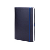 Книга записная Optima А5 NEBRASKA, мягкая обложка, резинка, белый блок линия, темно-синий (O20124-24)