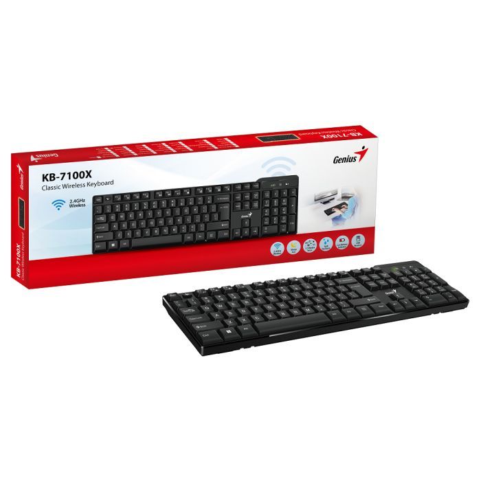 Клавіатура Genius KB-7100X Wireless UA Black (31320001406) зображення 4