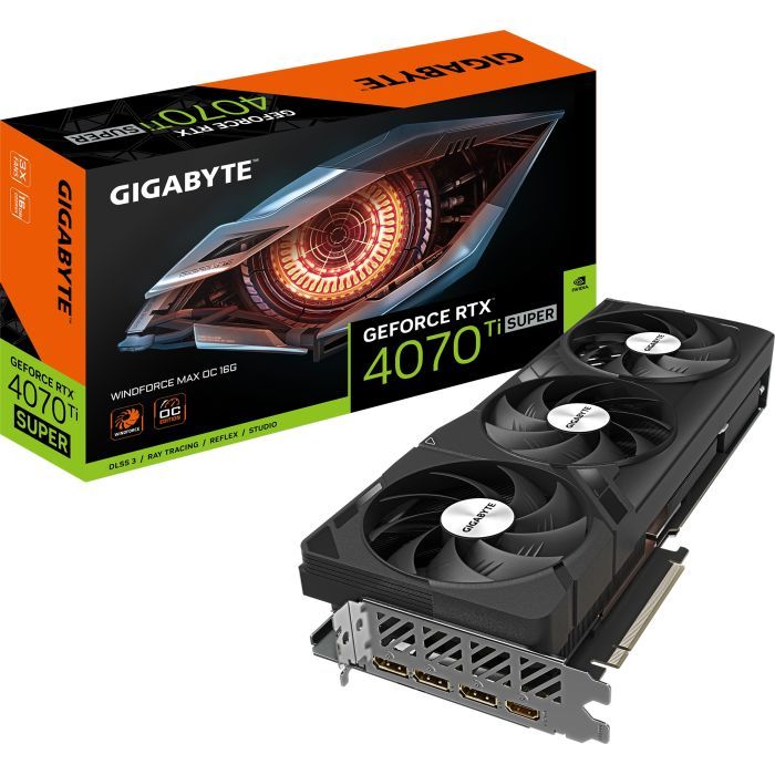 Відеокарта GIGABYTE GeForce RTX4070Ti SUPER 16Gb WINDFORCE MAX OC (GV-N407TSWF3MAX OC-16GD) зображення 8