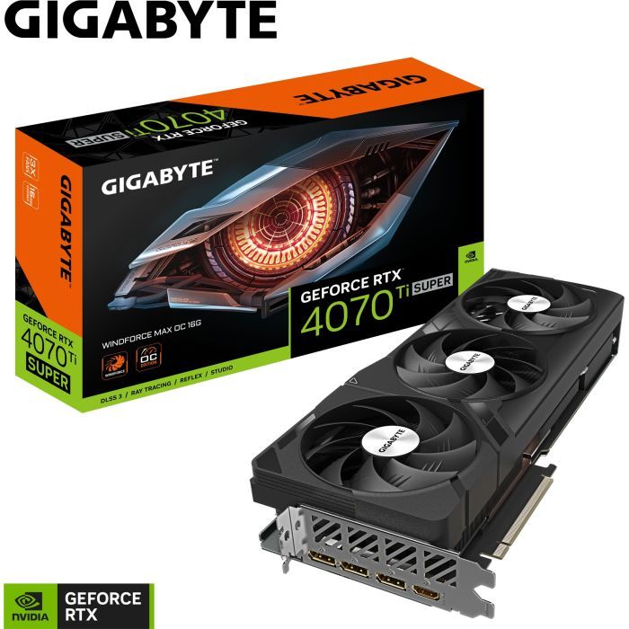 Відеокарта GIGABYTE GeForce RTX4070Ti SUPER 16Gb WINDFORCE MAX OC (GV-N407TSWF3MAX OC-16GD) зображення 9