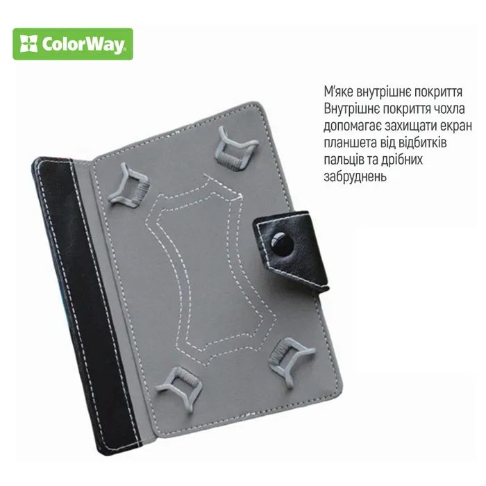 Чехол для планшета ColorWay Universal Stand 10 black (CW-CTUS10-BK) изображение 6