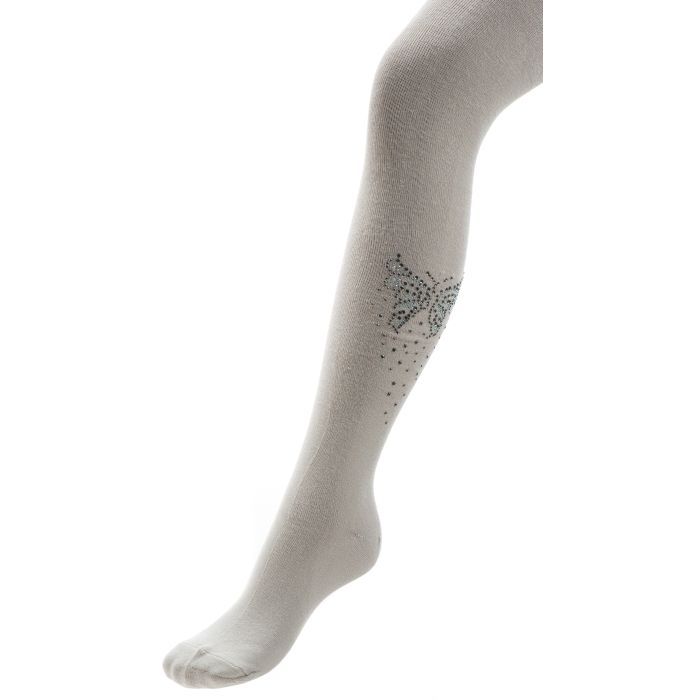 Колготки детские BNM с бабочками со стразами (M0C0302-1172-7G-gray) изображение 2