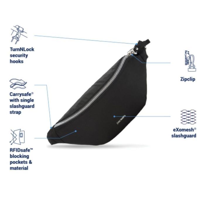 Сумка-бананка Pacsafe Stylesafe Sling Pack темно-синій (20635606) зображення 6