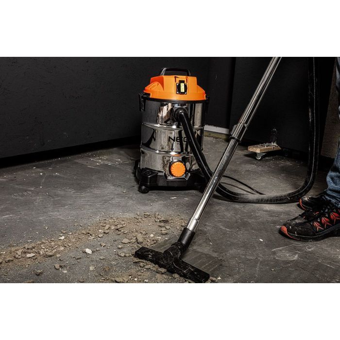 Пылесос строительный Neo Tools 1400Вт, 18 кПа, 30л, HEPA, колеса, 5.92кг (04-738) изображение 5