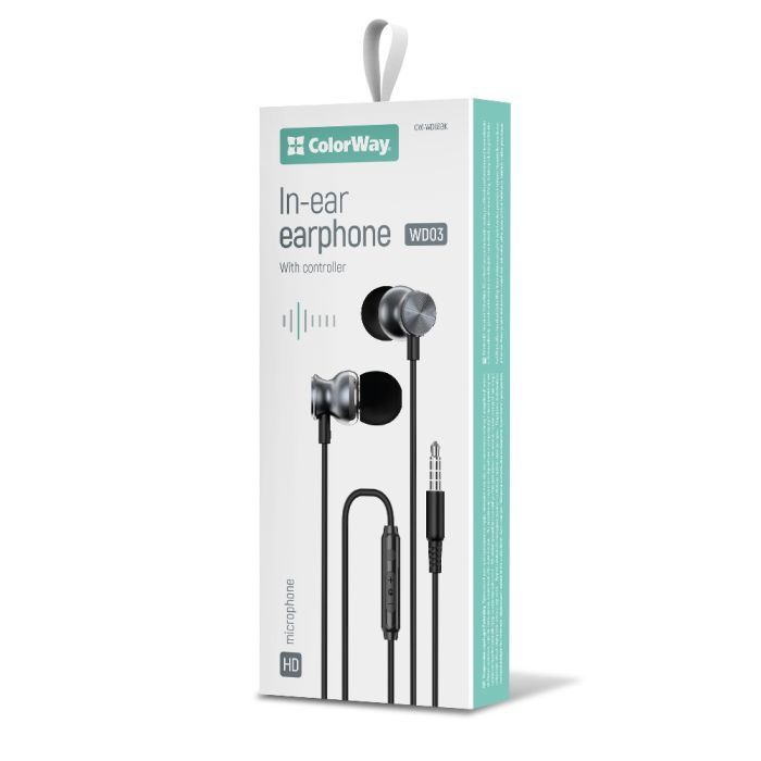 Наушники ColorWay 3.5 mm Wired Earphone UrbanBeat White (CW-WD03WT) изображение 2