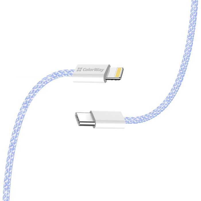 Дата кабель USB-C to Lightning 1.0m 27W pink ColorWay (CW-CBPDCL061-P) зображення 6