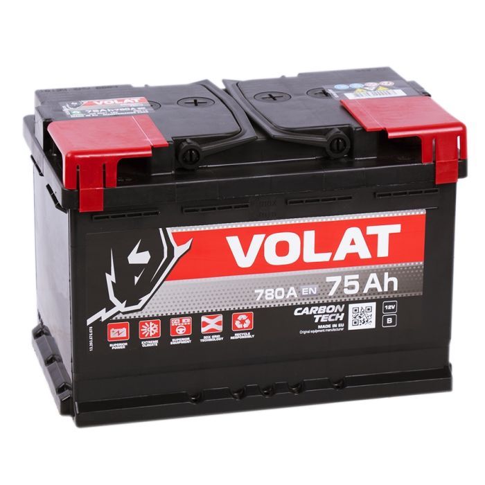 Аккумулятор автомобильный VOLAT 75A +прав (0) (L3) 780А
