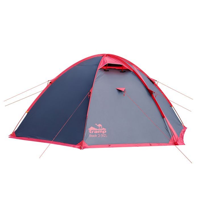 Палатка Tramp Rock 3 V2 Grey/Red (TRT-028)