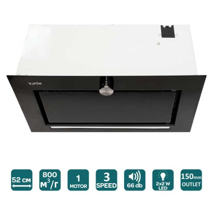 Вытяжка кухонная Ventolux PUNTO 52 BKG (800) KN изображение 3