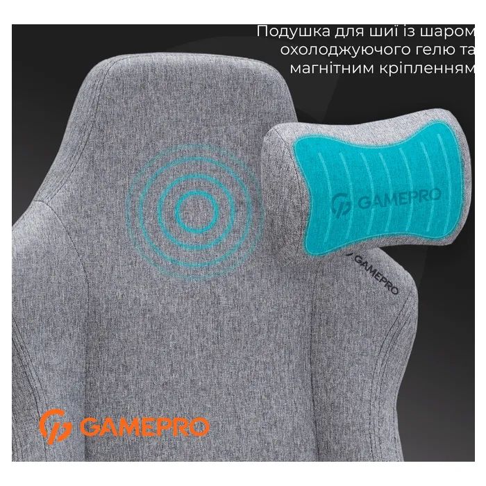 Крісло ігрове GamePro FGC750DG Size L Fabric Dark Gray (FGC750DG) зображення 6