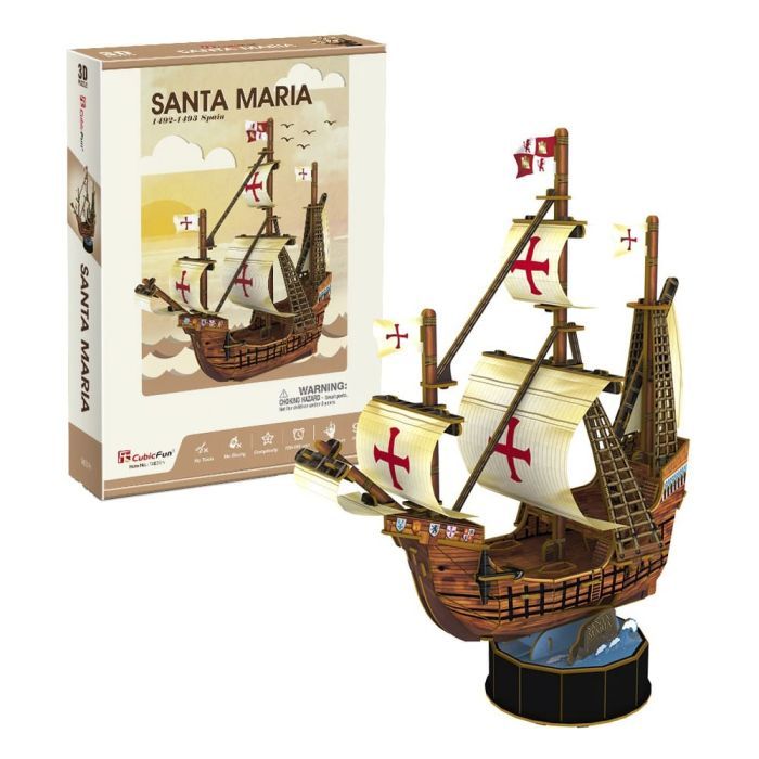 Пазл Cubic Fun Тривимірна головоломка-конструктор Санта Марія (T4031h)