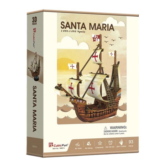 Пазл Cubic Fun Тривимірна головоломка-конструктор Санта Марія (T4031h) зображення 7