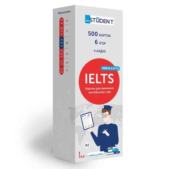 Навчальний набір English Student Картки для вивчення англійської мови IELTS рівень 5.0-7.0 (укр.) (591225986)