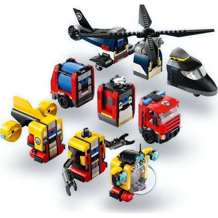 Конструктор LEGO City Ремикс вертолетов, пожарных машин и подводных лодок (60462) изображение 4