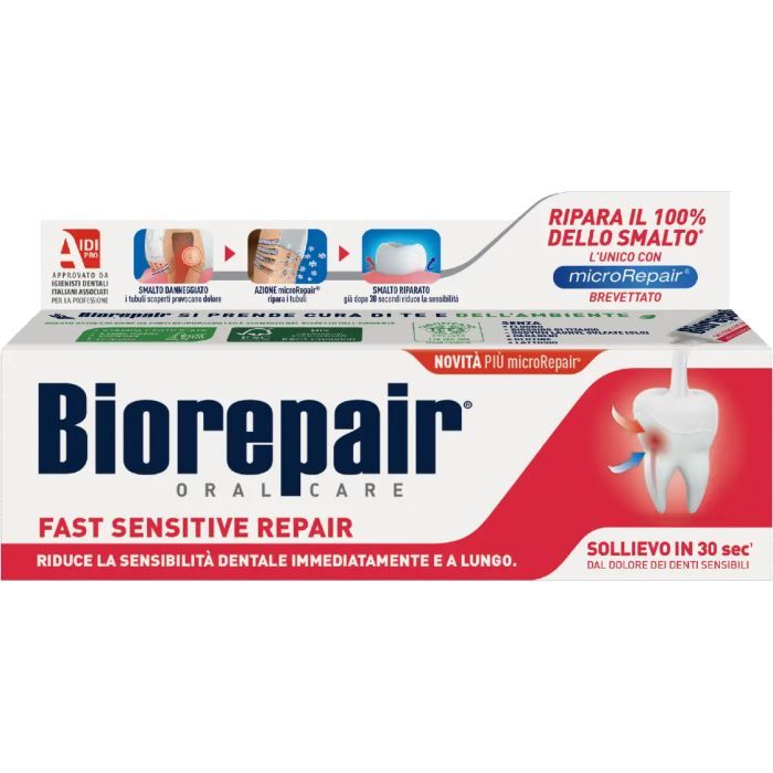 Зубная паста Biorepair Быстрое избавление от чувствительности 75 мл (8017331048443)