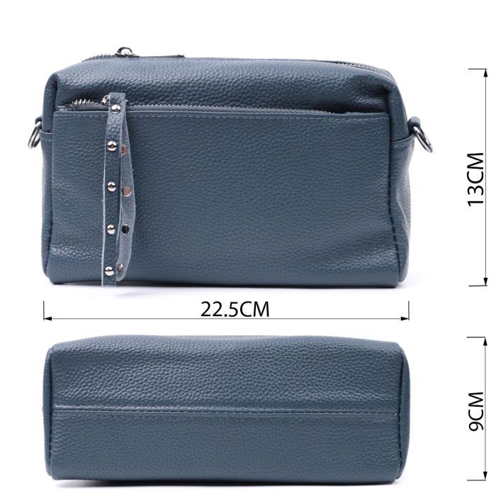 Сумка Vintage Женская кожаная Синяя (22652) изображение 3