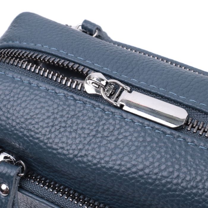 Сумка Vintage Женская кожаная Синяя (22652) изображение 7