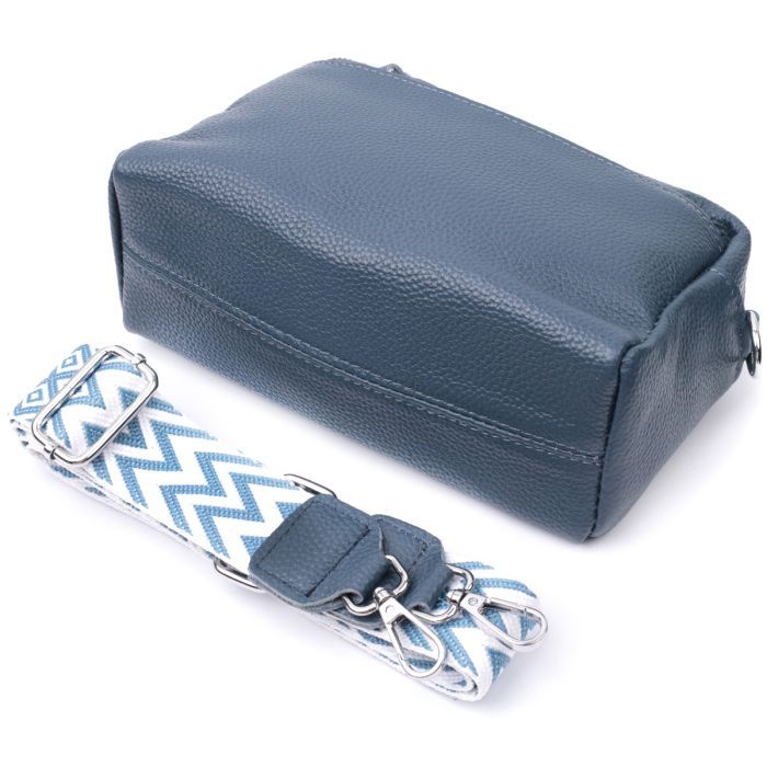 Сумка Vintage Женская кожаная Синяя (22652) изображение 8