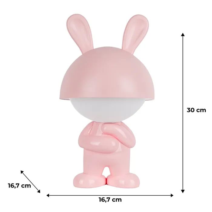 Ночник Kite Светильник LED с аккумулятором Dreamy Bunny, розовый (K25-315-1-2) изображение 6