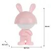 Ночник Kite Светильник LED с аккумулятором Dreamy Bunny, розовый (K25-315-1-2) изображение 6