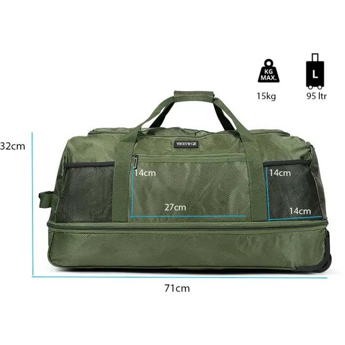 Сумка дорожная TravelZ Wheelbag Doubleloader foldable black 80(95)L (603096) (931069) изображение 6