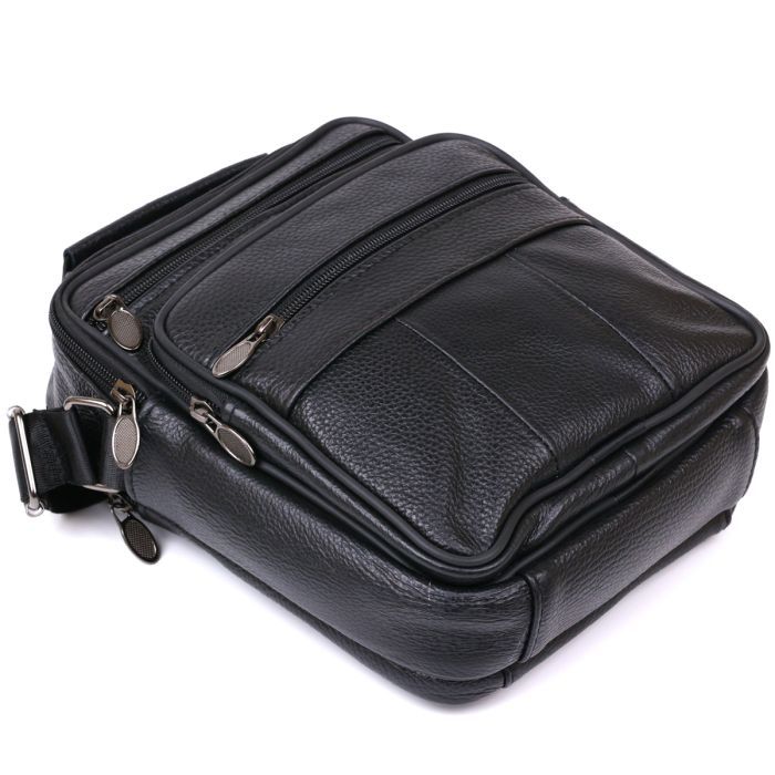 Сумка Vintage Из натуральной кожи Черная (20449) изображение 3