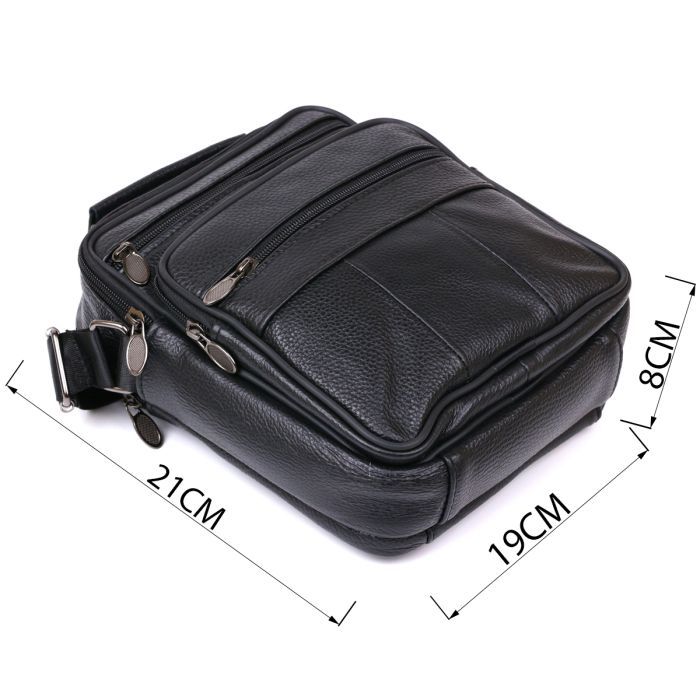 Сумка Vintage Из натуральной кожи Черная (20449) изображение 4