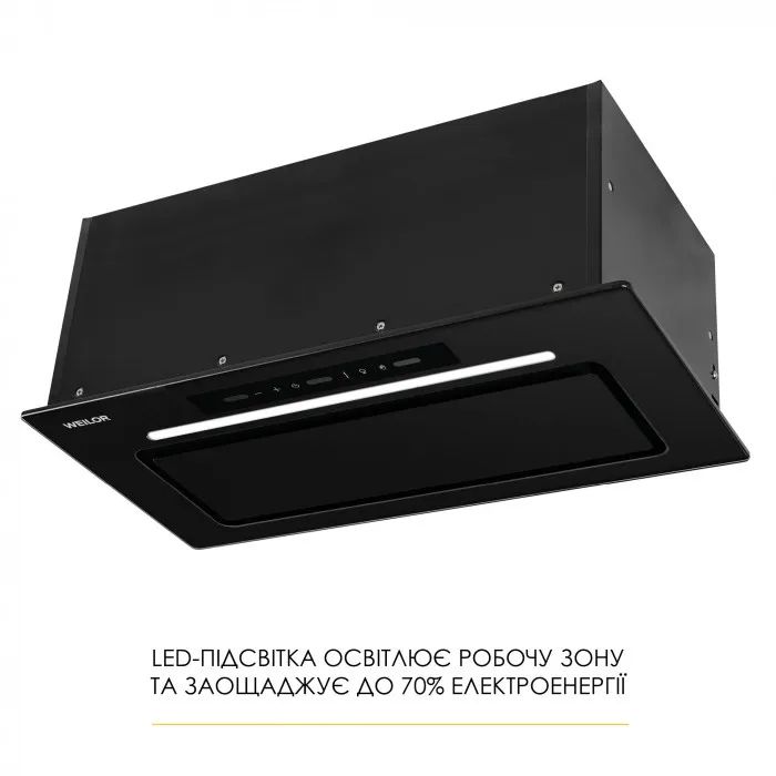 Вытяжка кухонная Weilor LUMINA WBG 69 BLACK SILENCE изображение 7