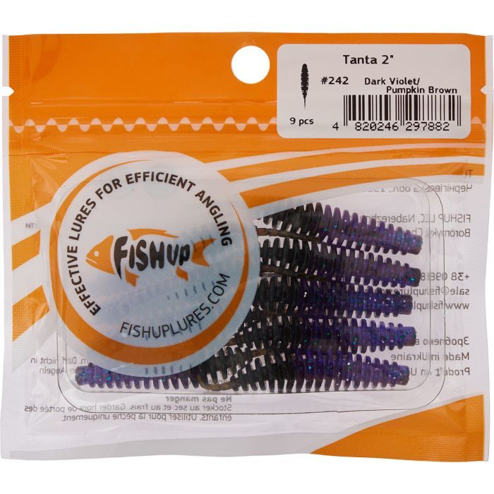 Силикон рыболовный FishUP Tanta 2" 016 - Lox/Green&Black (9шт/уп) (1864.06.39) изображение 2
