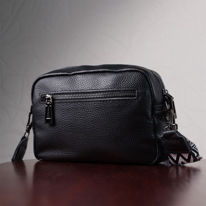 Сумка Vintage Из натуральной кожи Черная (22640) изображение 12