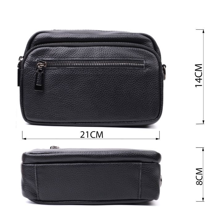 Сумка Vintage Из натуральной кожи Черная (22640) изображение 3