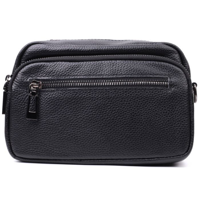 Сумка Vintage Из натуральной кожи Черная (22640) изображение 6