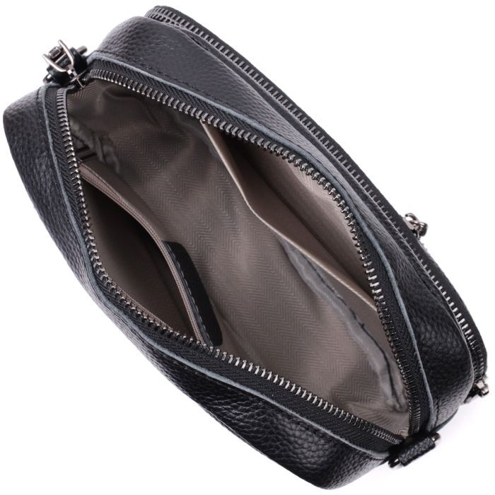 Сумка Vintage Из натуральной кожи Черная (22640) изображение 9