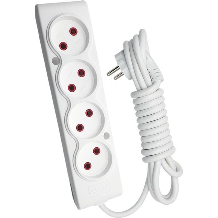 Сетевой удлинитель TECCO 5м 4 поста white (8681277841507)