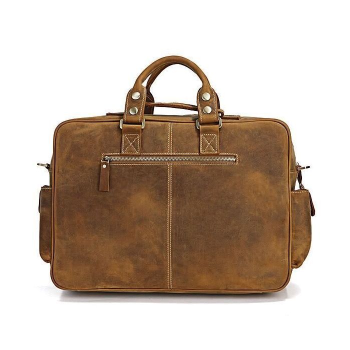 Сумка Vintage В винтажном стиле Коричневая (14051) изображение 5