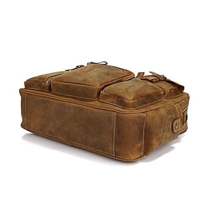 Сумка Vintage В винтажном стиле Коричневая (14051) изображение 7