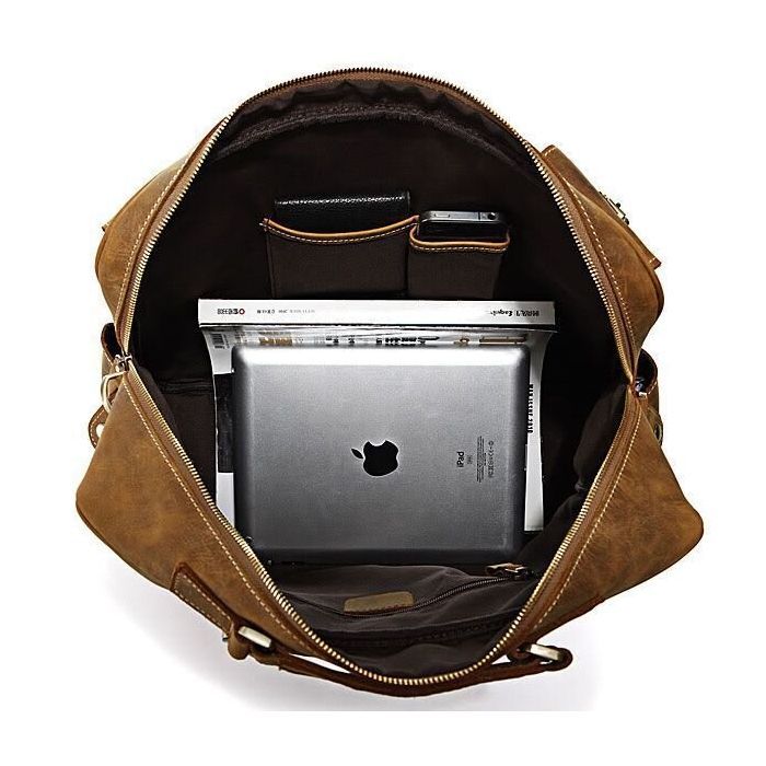 Сумка Vintage В винтажном стиле Коричневая (14051) изображение 9