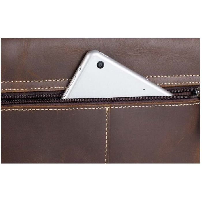 Сумка Vintage Коричнева (14675) зображення 9