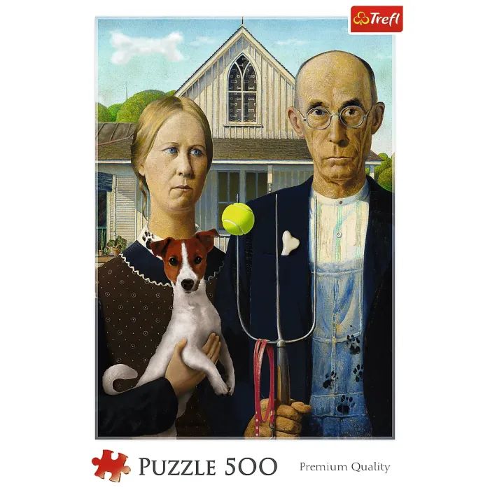 Пазл Trefl American Gothic:Собачье издание 500 элементов (5900511375268) изображение 3