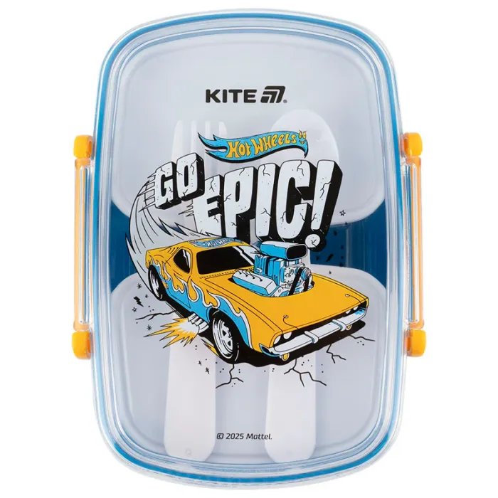 Ланч-бокс дитячий Kite Hot Wheels з наповненням 750 мл (HW25-181) зображення 2