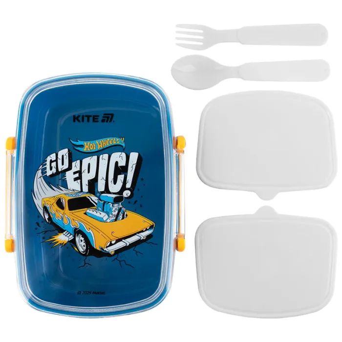 Ланч-бокс детский Kite Hot Wheels з наповненням 750 мл (HW25-181) изображение 5