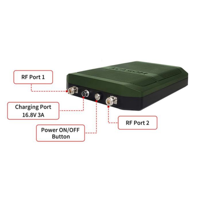Підсилювач сигналу для дрона Acasom ROC-6 Green 2.4G/5.2/5.8G (20Вт 5000mAh/16.8V)+кріплення штативу (ROC-6 Green) зображення 3