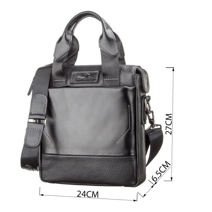 Сумка Shvigel Кожаная Черная (11121) изображение 4