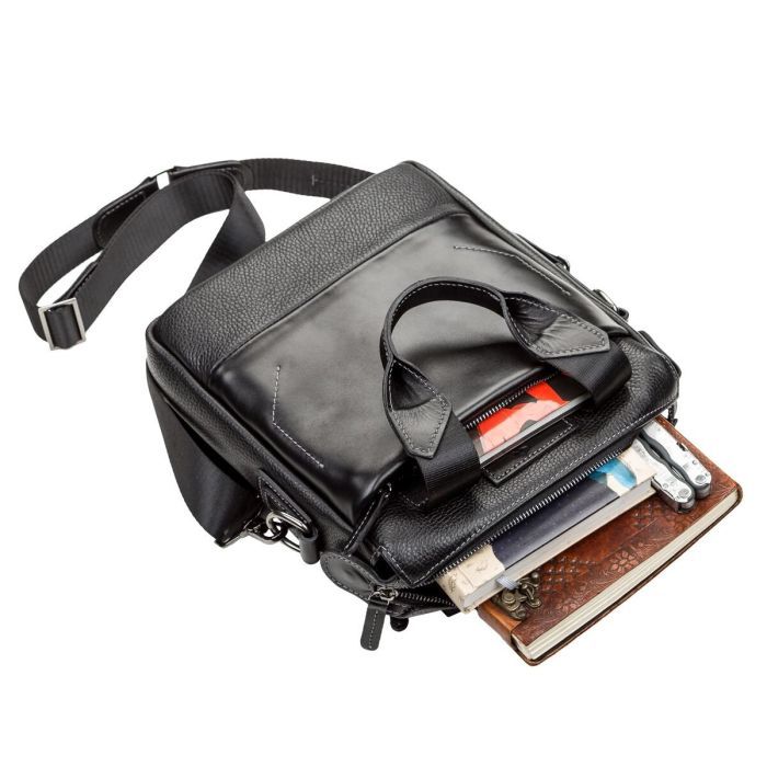 Сумка Shvigel Кожаная Черная (11121) изображение 5