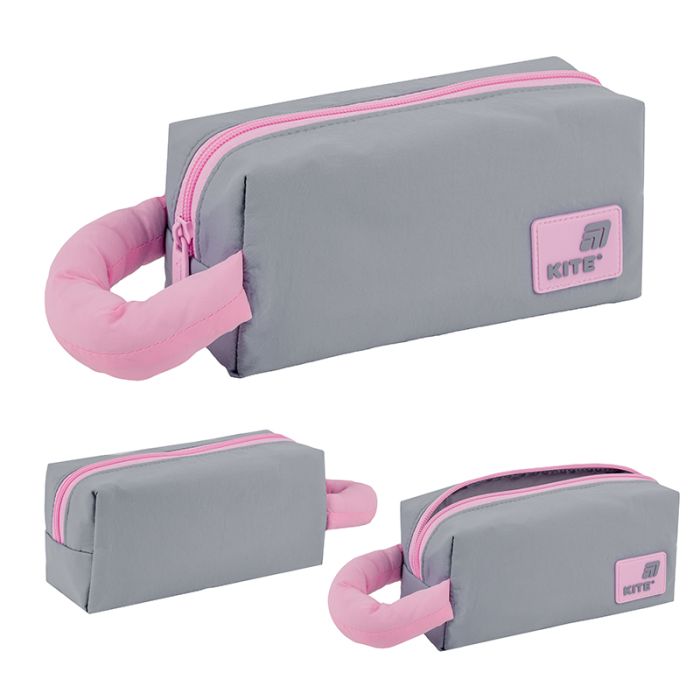 Пенал Kite 2703-2 сіро-рожевий (K25-2703-2)