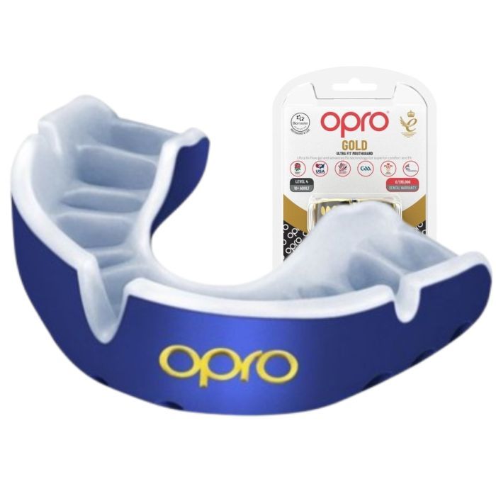 Капа Opro Gold Blue/Pearl (102504002) (Gold_Blue/Pearl)
