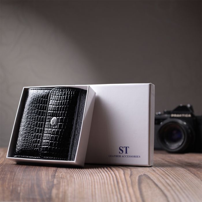 Кошелек ST Leather Из натуральной кожи Черный (22706) изображение 11