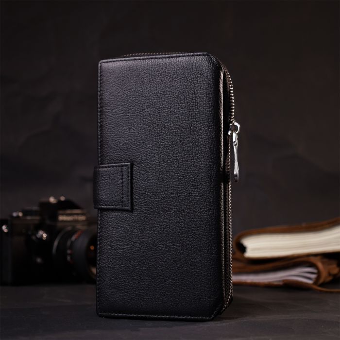 Гаманець ST Leather З натуральної шкіри Чорний (19432) зображення 10