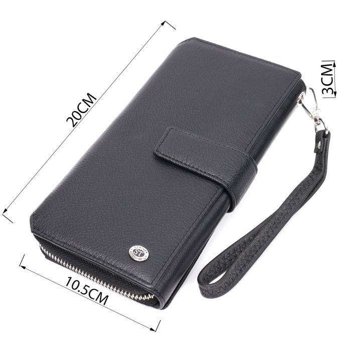 Гаманець ST Leather З натуральної шкіри Чорний (19432) зображення 3